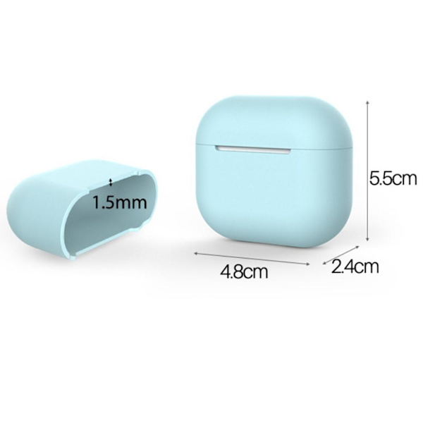 SKALO AirPods 3 Huippuohut silikoninen suojakuori kotelolle - Musta Black