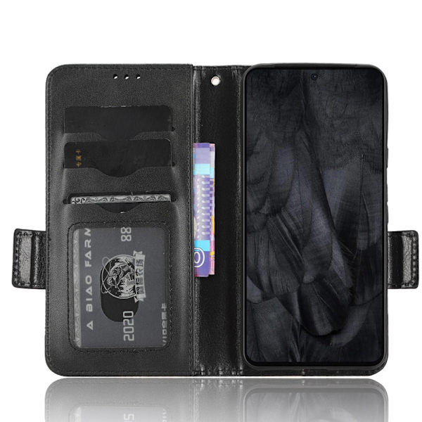 SKALO Google Pixel 8 Embossed Triangle Flip Cover - Sort Black