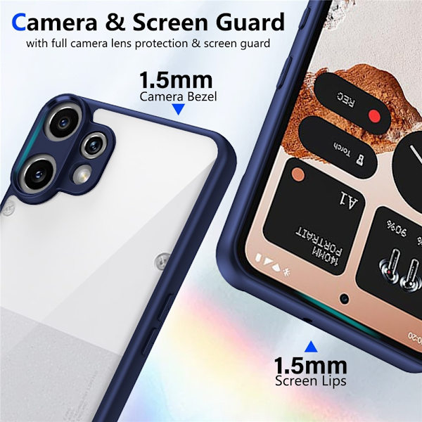 SKALO Nothing CMF Phone 2 Pro Matte Skin Touch Hybrid Suojakuori - Sininen Blue