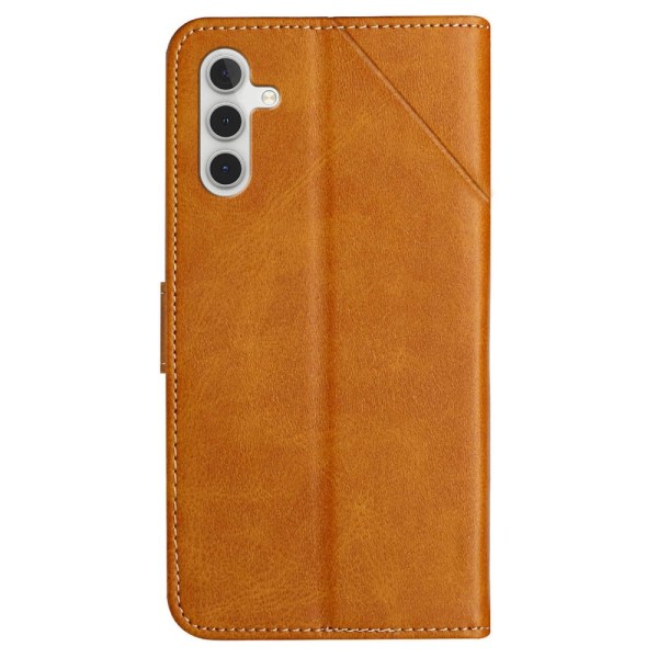 SKALO Samsung A54 5G Kohokuvioitu PU Nahka Lompakkokotelo - Vaal Light brown