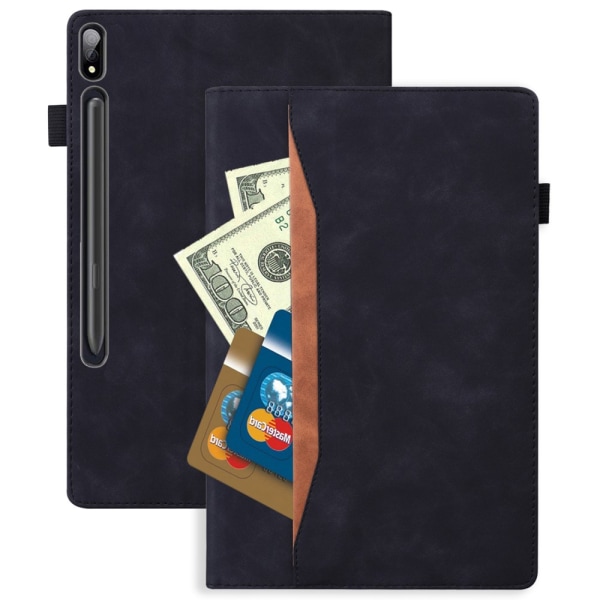 SKALO Samsung Tab S7/S8 PU-nahkainen lompakkokotelo, jossa on ky Black