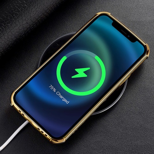 SKALO Xiaomi Redmi Note 13 Pro 5G Krokotiili Kultainen Reuna Kuori - Musta Black
