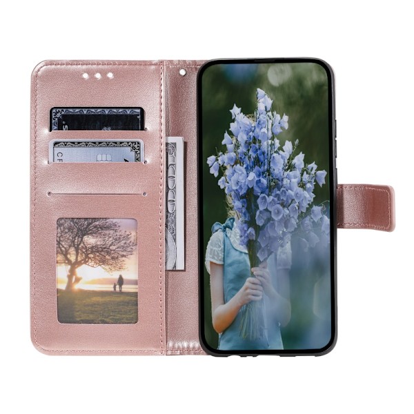 SKALO Samsung A34 5G Mandala Flip Cover - Rosa guld Pink gold