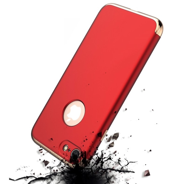 Design skal 3 i 1 guldkant till iPhone 7 Silver