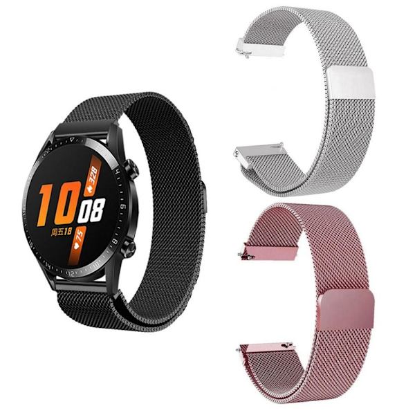 SKALO Milanese Loop till Huawei Watch GT2 PRO - Fler färger Rosa