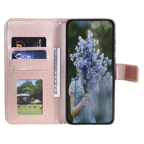 SKALO Motorola Moto G35 5G Mandala lompakkokotelo - Ruusukulta Pink gold