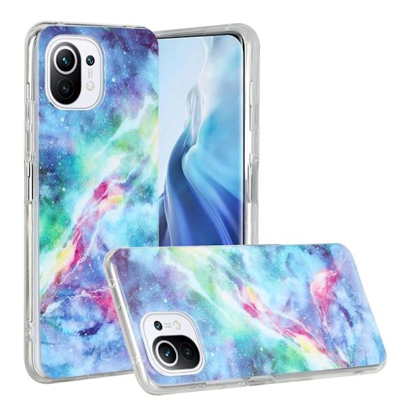 SKALO Xiaomi Mi 11 Lite Marmor TPU-skal - Motiv 6 multifärg