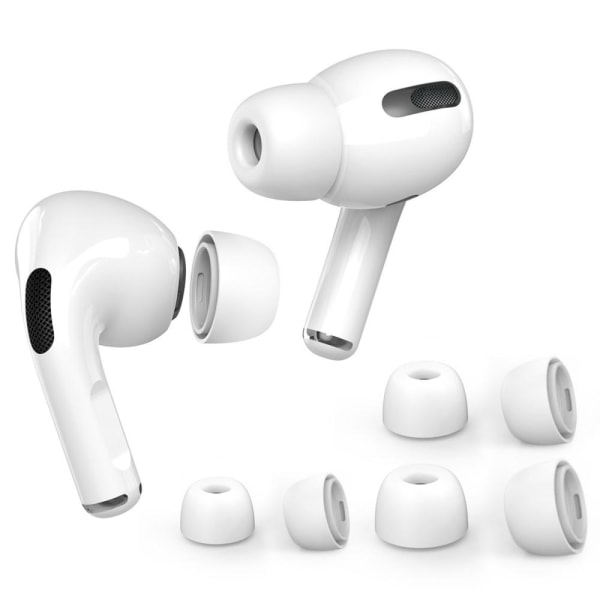 AHASTYLE AirPods Pro 1/2 Silikoniset korvatyynyt S+M+L - Valkoin White