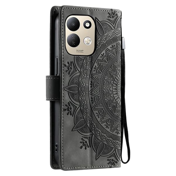 SKALO Mandala Plånboksfodral för Xiaomi Redmi 17 - Grå grå