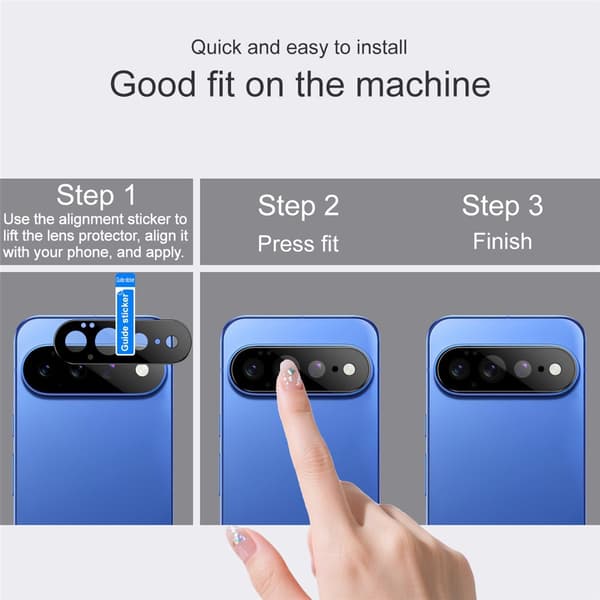 IMAK Kamerabeskyttelse af hærdet glas til Google Pixel 11 Pro XL - Sort Black