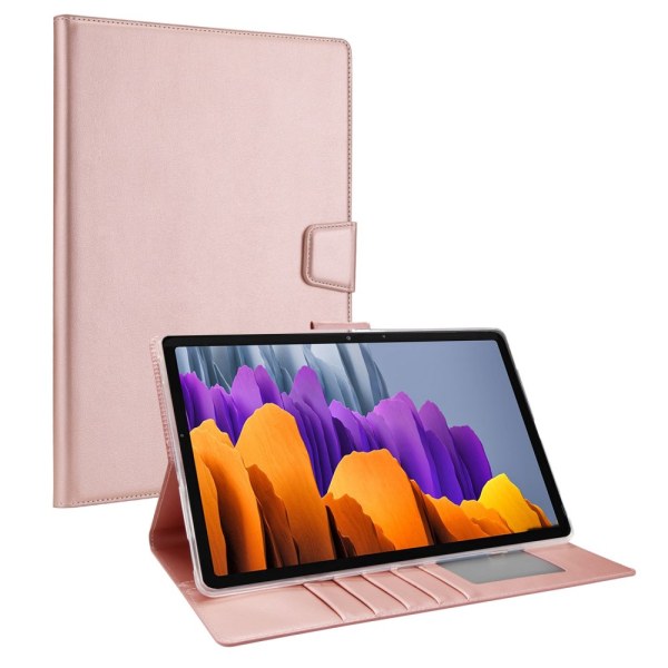 SKALO Samsung Tab S7/S8 PU-nahkainen Lompakkokotelo - Ruusukulta Pink gold