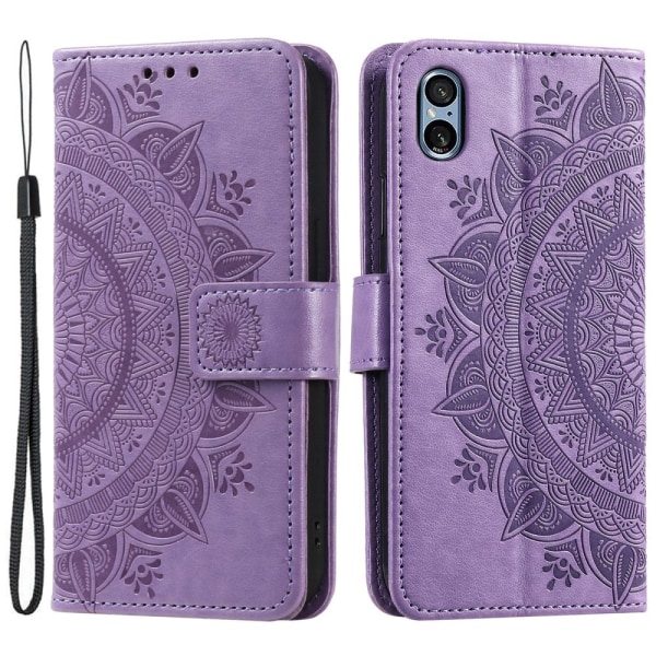 SKALO Sony Xperia 5 V Mandala Flip Cover - Lilla Purple