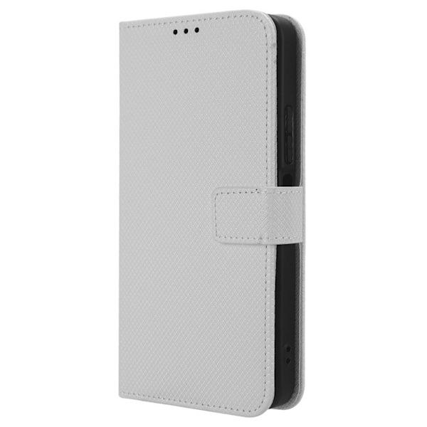SKALO Xiaomi Redmi 12 4G/5G Premium Mini Rhombus Lompakkokotelo - Valkoinen White