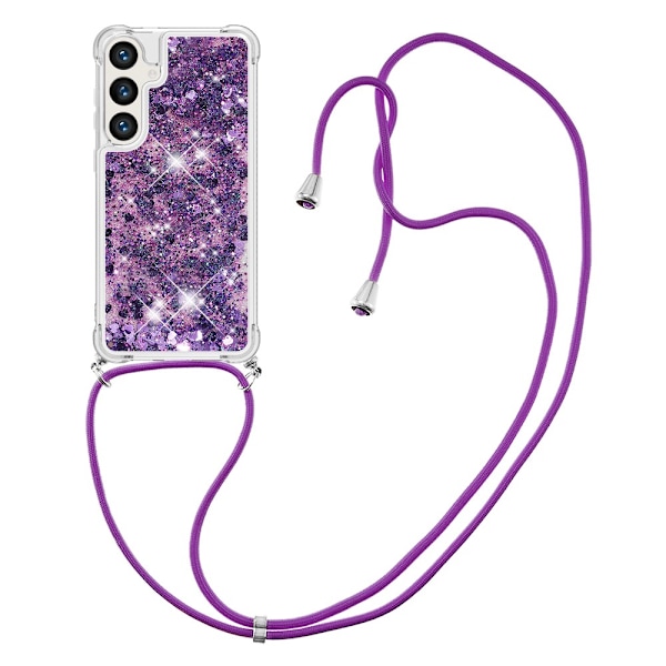 SKALO Samsung S24 Kvicksand Glitter Mobile Collar - Lilla Purple