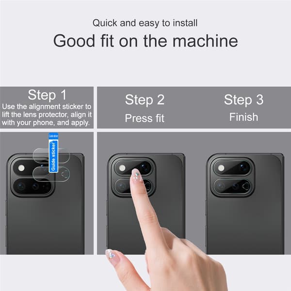 IMAK Slankt Kamerabeskyttelse til Google Pixel 11 Pro Fold - Gennemsigtig Transparent