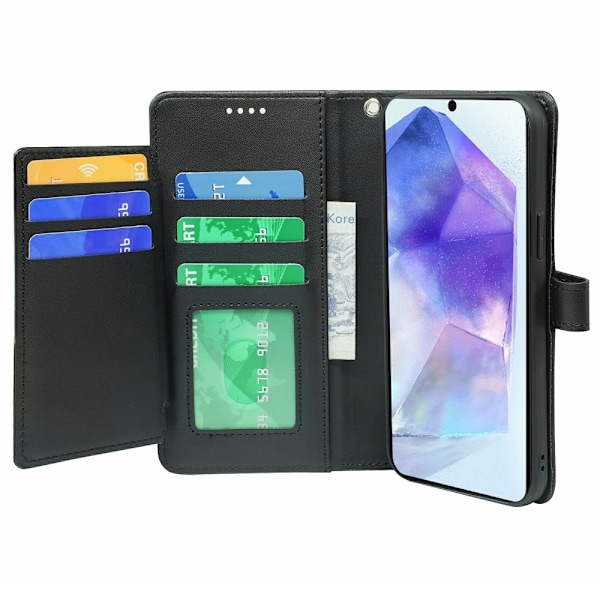 SKALO Samsung A56 5G 9-FACK Plånboksfodral - Svart Svart