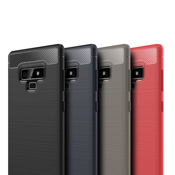 SKALO Samsung Note 9 Armor Carbon Iskunkestävä TPU suojakuori - Grey