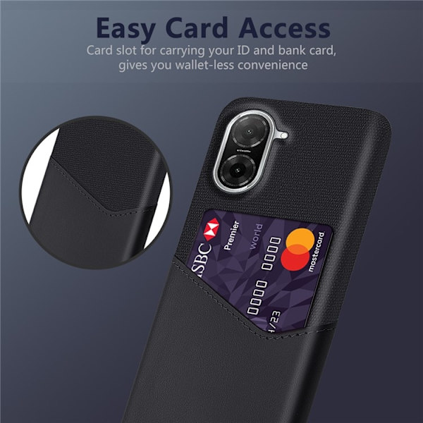 SKALO Xiaomi Redmi A5 4G Premium PU-Läder Korthållare Cover - Sort Black