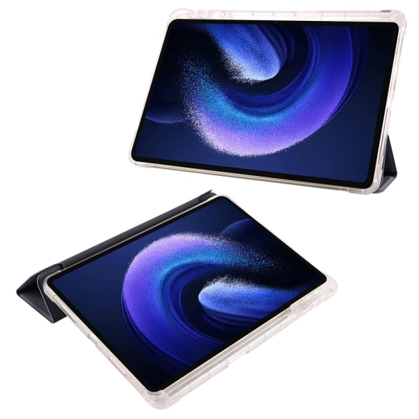 SKALO Xiaomi Pad 6 Trifold Suojakotelo läpinäkyvällä taustapaperilla - Musta Black