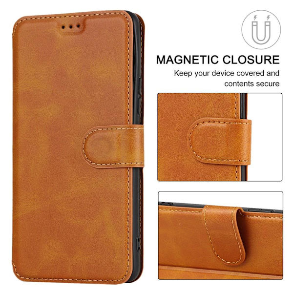 SKALO Samsung A53 5G Premium Cut Lompakkokotelo - Vaaleanruskea Light brown