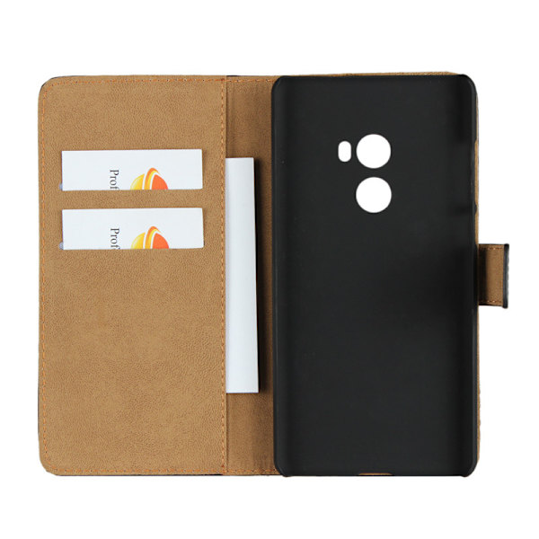 Plånboksfodral Äkta Skinn Xiaomi Mi Mix 2 Black