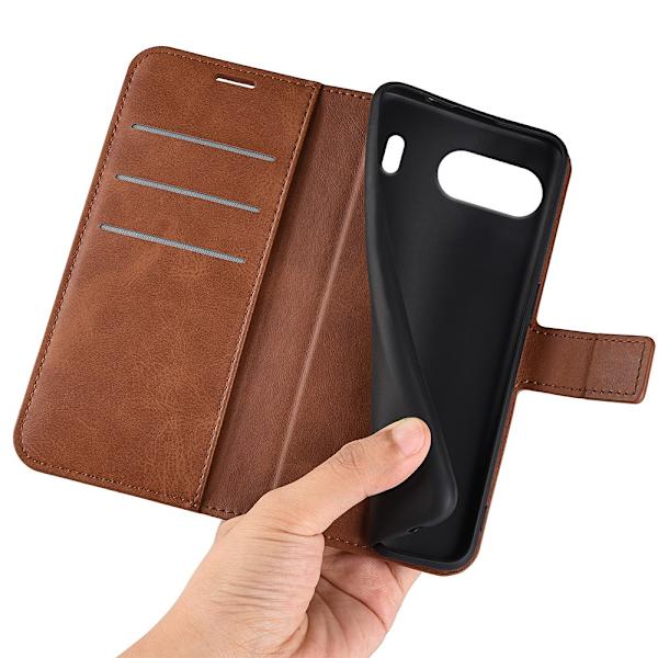 SKALO OnePlus Nord 4 Lompakkokotelo PU-nahkaa - Ruskea Brown