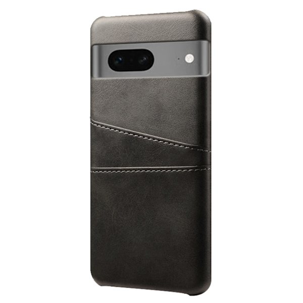 SKALO Google Pixel 7a PU-Läder Korthållare Skal - Svart Svart