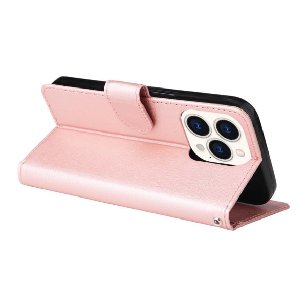SKALO iPhone 15 Plus Plånboksfodral i PU-Läder - Roséguld Rosa guld