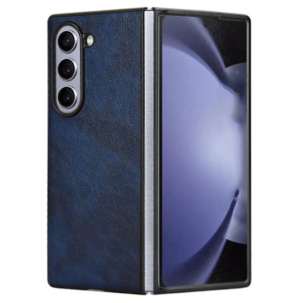 SKALO Samsung Z Fold6 PU-Läder Skal - Blå Blå