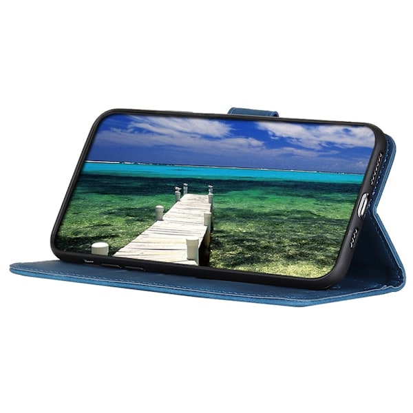 SKALO Motorola Edge 30 5G KHAZNEH Pungetui i PU-læder - Blå Blue