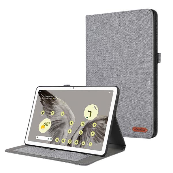 SKALO Google Pixel Tablet Kangaskotelo - Harmaa Grey