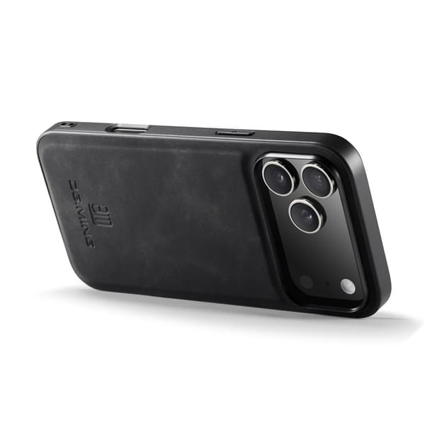 DG MING Premium PU-læder Hybrid Cover til iPhone 18 Pro Max - Sort Black