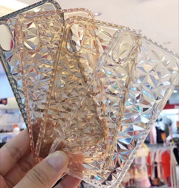 Extra tåligt 3D Diamant TPU iPhone 7/8 Pink
