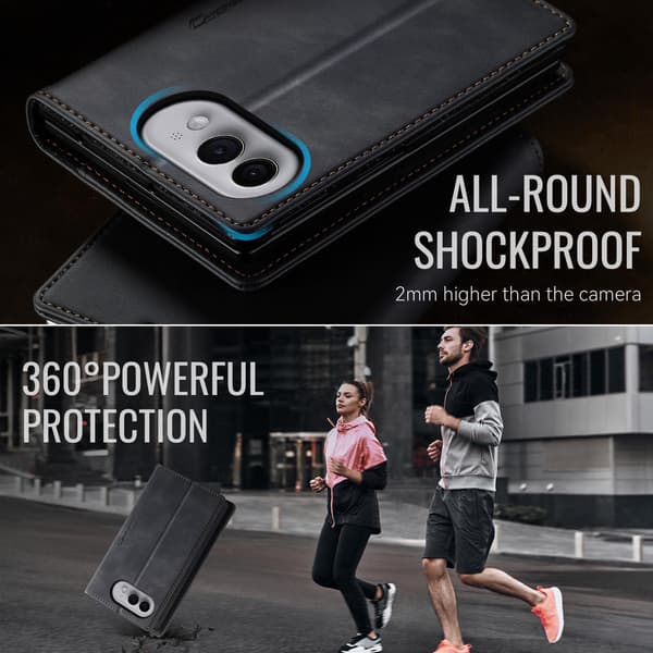 CaseMe C33 Series Flip Cover til iPhone Duo - Sort Black