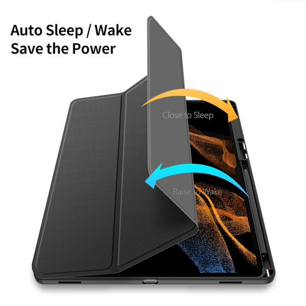 DUX DUCIS Samsung Tab S9 Ultra TOBY Series Trifold Fodral - Svart Svart