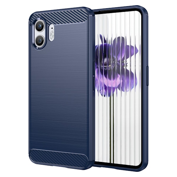 SKALO Nothing Phone (2) Armor Carbon Iskunkestävä TPU suojakuori - Valitse väri Blue