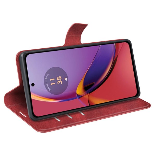 SKALO Motorola Moto G84 5G Premium Wallet Lompakkokotelo - Punai Red