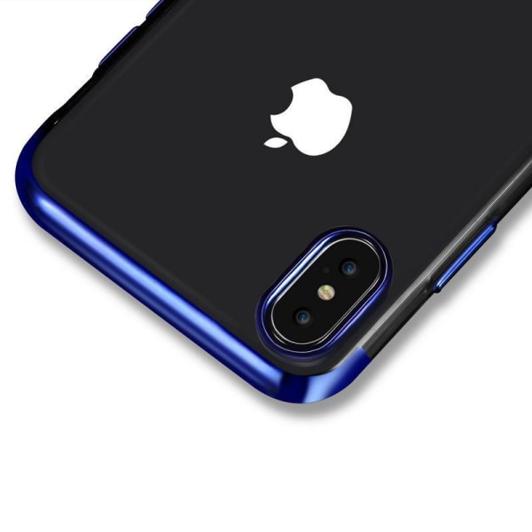 Design TPU cover Electro Plating til iPhone Xs Max - flere farver Blue
