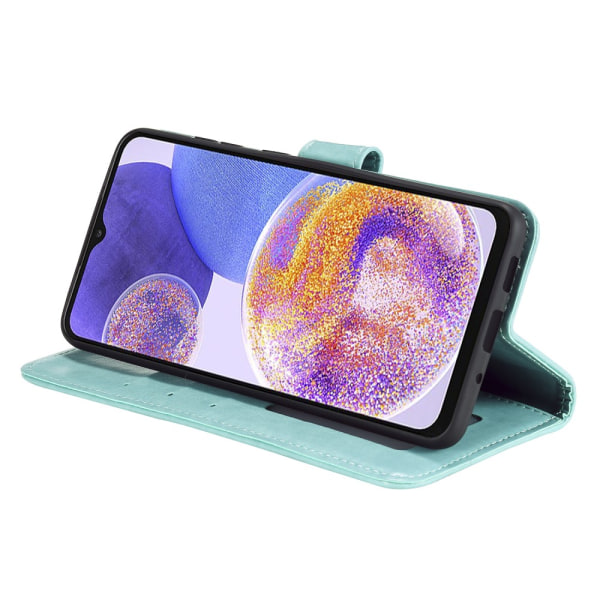 SKALO Samsung A23 5G Mandala Flip Cover - Turkis Turquoise