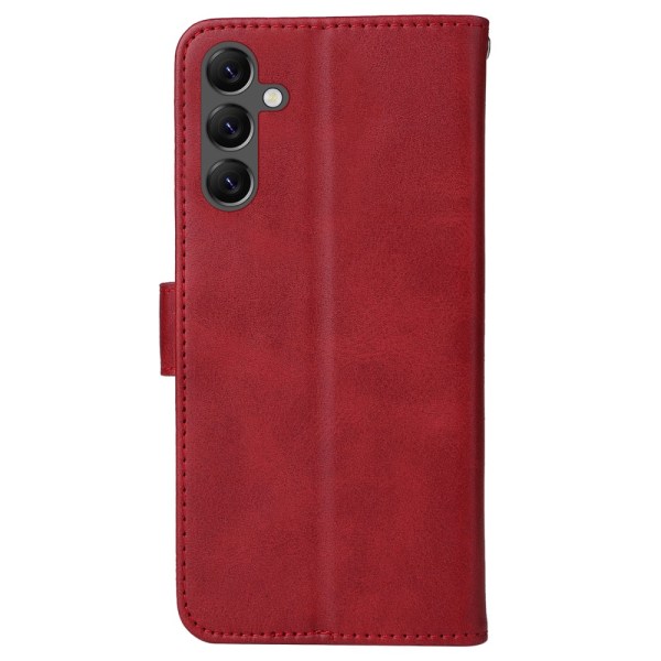 SKALO Samsung A25 5G PU-Läder Plånboksfodral - Fler färger Röd