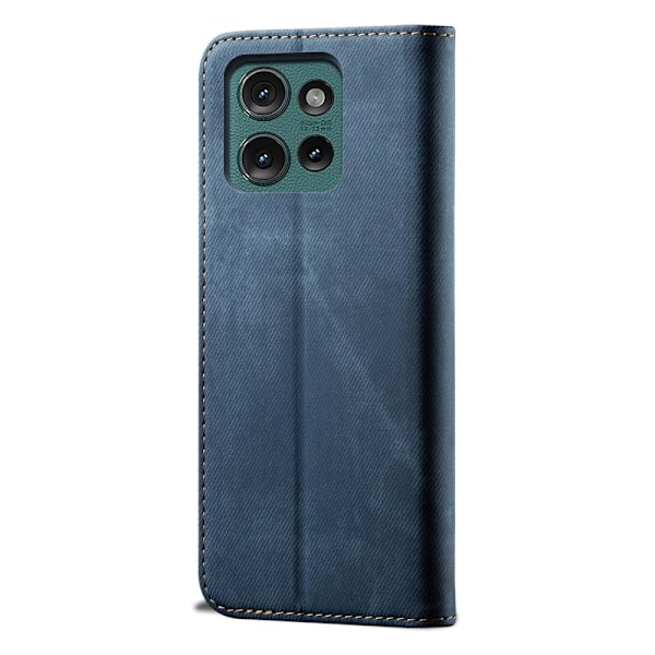 SKALO Motorola Edge 50 Neo 5G Jeans Plånboksfodral - Blå Blå