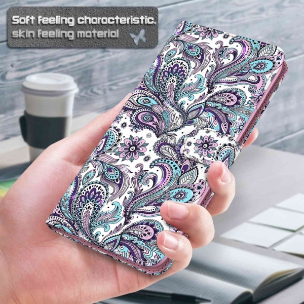 SKALO Samsung A34 5G Blommigt 3D Plånboksfodral multifärg