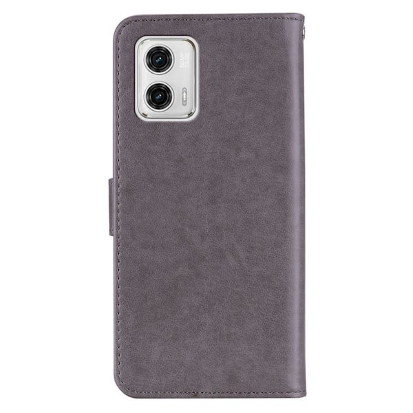 SKALO Motorola Moto G23 4G Mandala Owl lompakkokotelo - Harmaa Grey