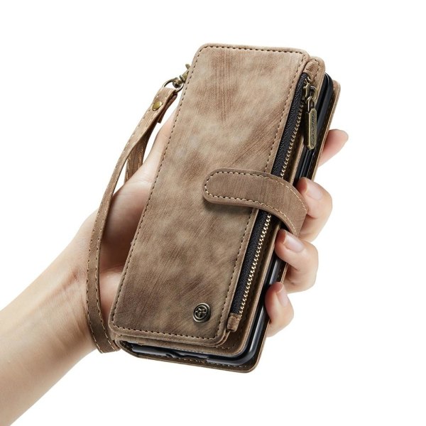 CaseMe Samsung Z Fold5 CaseMe Big Wallet Lompakkokotelo - Ruskea Brown