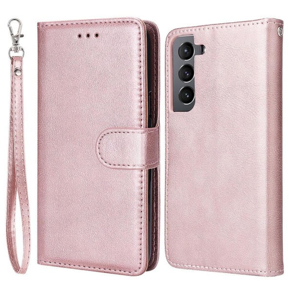 SKALO Samsung S22 Magnetisk cover/pung "2 i 1" - Rose guld Pink gold