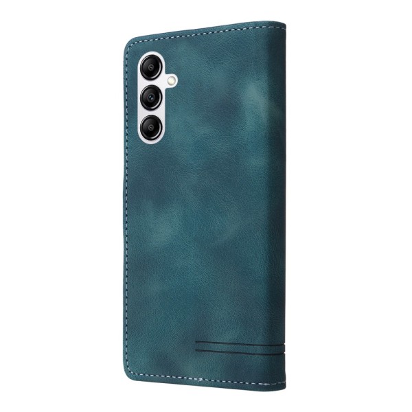 SKALO Samsung A14 4G/5G Plånboksfodral i PU-Läder - Blå Blå