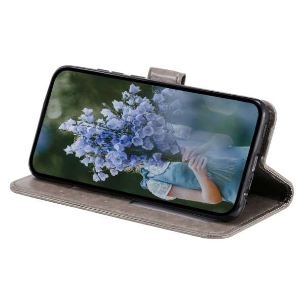 SKALO Samsung S24 Mandala Plånboksfodral - Grå grå