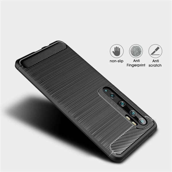 Stødsikker Armour Carbon TPU cover Xiaomi Mi Note 10 / Note 10 Pro Red