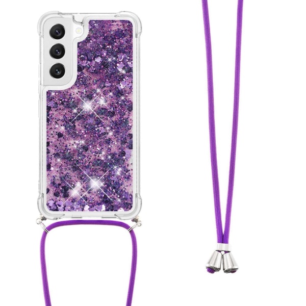 SKALO Samsung S23 Kvicksand Glitter Mobile Collar - Lilla Purple