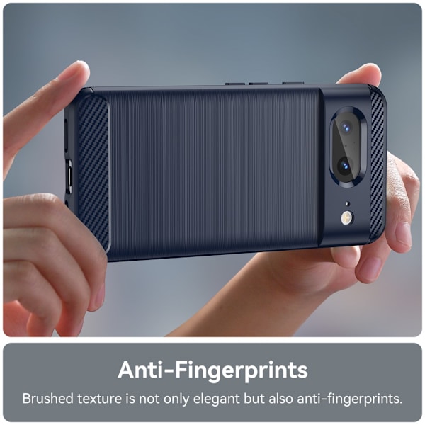 SKALO Google Pixel 8 Armor Carbon Stöttåligt TPU-skal - Fler färger Blå